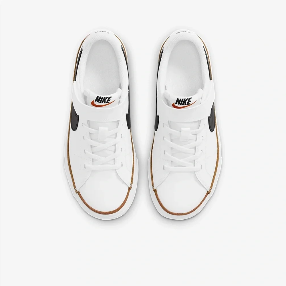 Nike Court Legacy Low White Desert Ochre Little Kids Shoes 11Y-3Y DA5381… - Picture 3 of 6